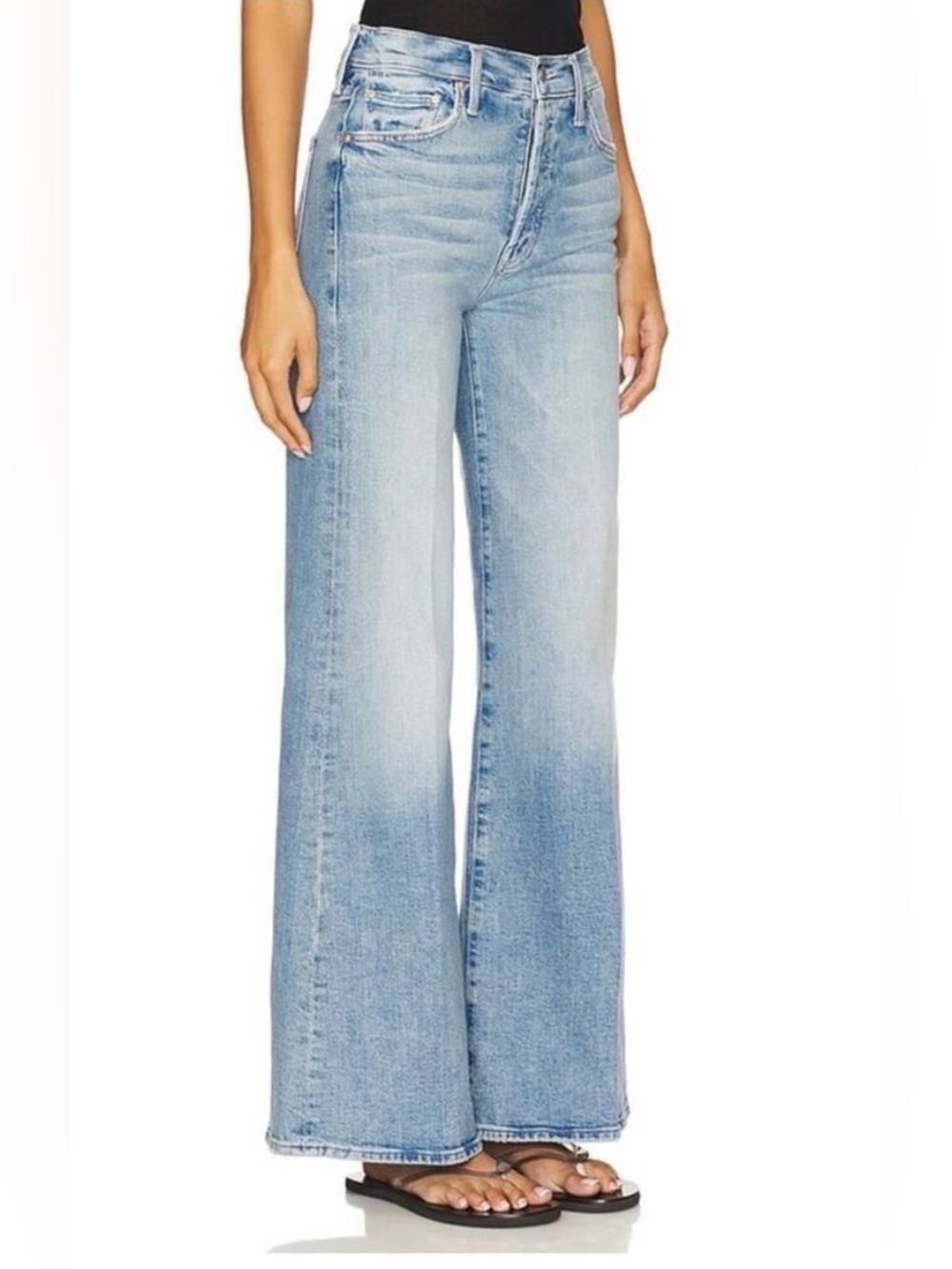 MOTHER SUPERIOR Tomcat Roller Anthropologie “I confess” High-Rise Wide Leg Jeans - Picture 2 of 16